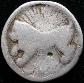Jahangir, Silver, Zodiacal Rupee 10.7 g, Ahmedabad, Lion to left type, AH xxxx/13 (KM# 150