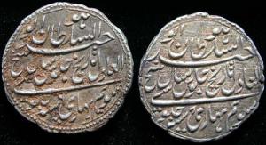 Tipu Sultan, Silver, Rupees (2), AM 1216/6, 1218/8, Patan (KM# 126). Toned and about Very 