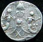 Wajid Ali Shah (AH 1263-1272, AD 1847-1856), Silver, 1/8 Rupee, 1.4 g, (KM# 357.1). Fine. 