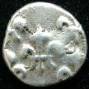 Pondicherry, 2 Royalins (Fanon), silver, 1.5 g, pearled crown type, ND, (KM# 44). Very Fin