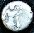 Double Fanam, 3rd Series, AD 1764-1807, obv Vishnu standing, rev two interlinked C's; with