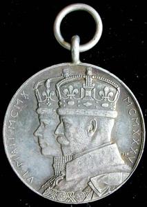 George V, Silver Jubilee Medal, 1935. Silver, 16.9 g, 31 mm, with suspension loop and ring