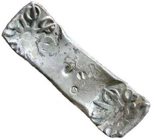Gandhara janapada silver bent bar