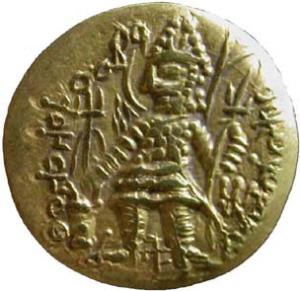 KUSHANAS, Kushano-sassanian gold dinar