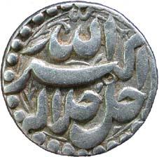MUGHAL, Akbar silver ½ rupee