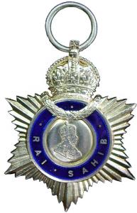George 5 rai sahib medal silver 41.3g