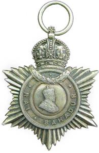 George 5 rai bahadur medal silver 41.9g