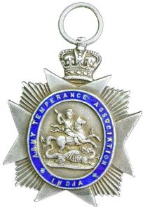 Army temperance association medal silver 44.8g