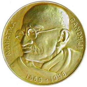 Republic of India gold Mahatma Gandhi medal 27.9g