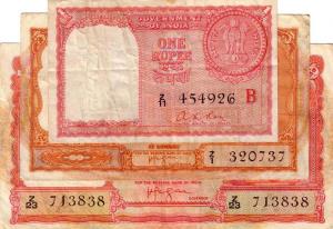Persian gulf notes of Republic India,set of 1,5 $ 10 rupees