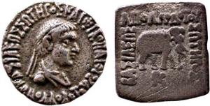 Indo-Greeks apollodotus 2 silver 1.6g