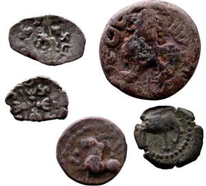Ancient mixed lot ¼ karshapana silver