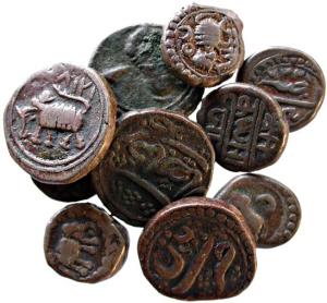 MYSORE, Tipu sultan copper ½ paisa
