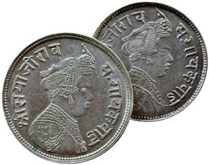 BARODA, Sayaji rao 3 silver rupee
