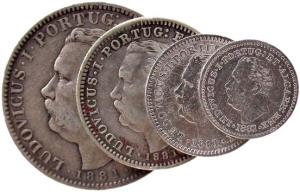 INDO-PORTUGESE,Colonial coinage luiz 1 silver uma rupia
