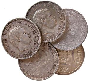 INDO-PORTUGESE,Colonial coins silver set of 5 uma1rupia