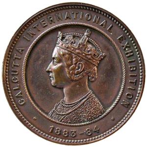 Calcutta international exhibition copper 60.7g