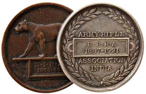 Army rifle association medal silver $ copper
