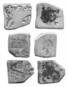 Post-mauryan punch-marked coins of northern India silver