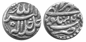 MUGHALS,Akbar silver rupee