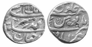 MUGHALS,Aurangzeb silver rupee