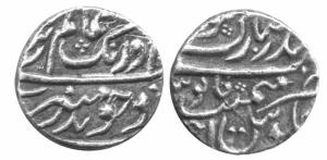 MUGHALS,Aurangzeb silver ½ rupee