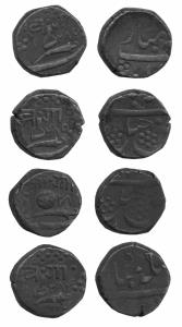BARODA,Khande rao copper double paisa