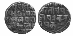 GWALIOR,Chanderi mint silver rupee