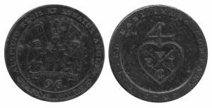 EIC,Madras Presidency,1/96 rupee [1/2 dub] milled
