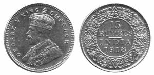 EIC,British India,George 5 gold 15 rupees