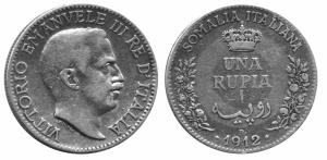 Italian somalia silver una 1 rupia