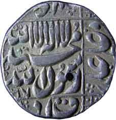 MUGHALS,Shah jahan silver rupee