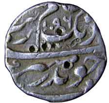 MUGHALS,Aurangzeb silver ½ rupee