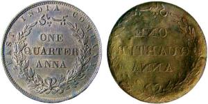 EIC,Uniform Coinage,1/2 anna copper