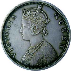 British India,Victoria queen silver rupee