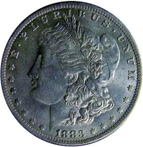 USA silver morgan dollar
