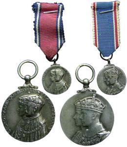 Silver [4] jubilee medal 1935 of george 5