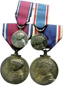 Silver [4] jubilee medal 1935 of george 5