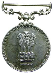 Republic India medal for meritorious service silver