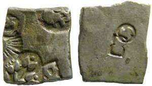 Post-mauryan punch-marked coins of vidarbha region silver