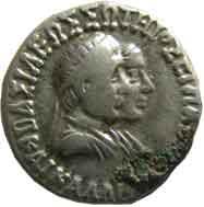 Indo-Greeks hermaios $ calliope silver drachm