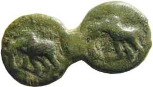 Uninscribed cast copper 5.1g