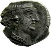 Western kshatrapas nahapana silver lakhi-brockage