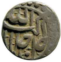MUGHALS,Akbar silver ½ rupee