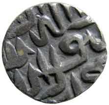 MUGHALS,Akbar silver tanka