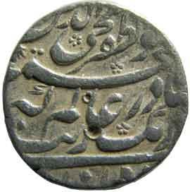 MUGHALS,Aurangzeb silver rupee