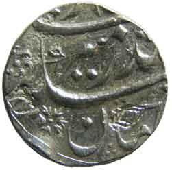 MUGHALS,Aurangzeb silver rupee