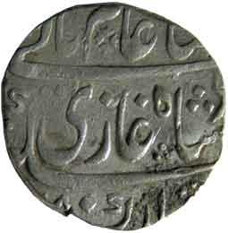 MUGHALS,Shah alam 1 silver rupee