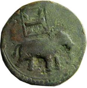 MYSORE,Tipu sultan copper double paisa