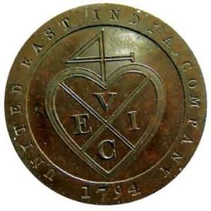 EIC,Madras Presidency,1/48 rupee [dub] copper
